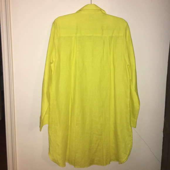 New Yellow Linen Tunic - Picture 3 of 4